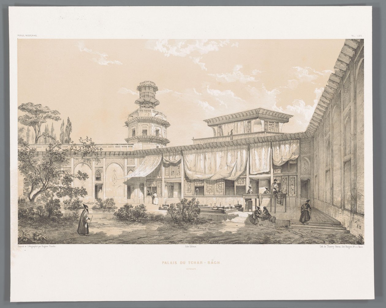 Palau Char Bagh a Isfahan Palais du Tchar-Bach Ispahan (títol a l