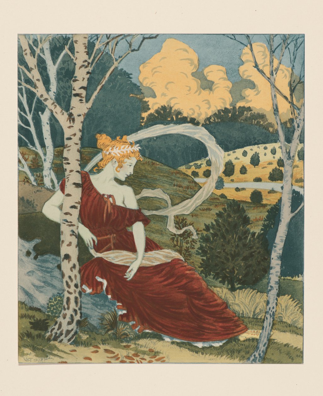 Metsässä, noin 1899. tekijältä Eugene Grasset