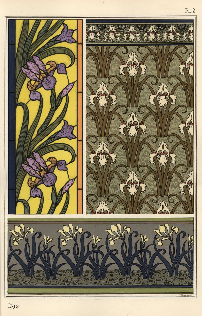 Iris eri kuvioita tekijältä Eugene Grasset