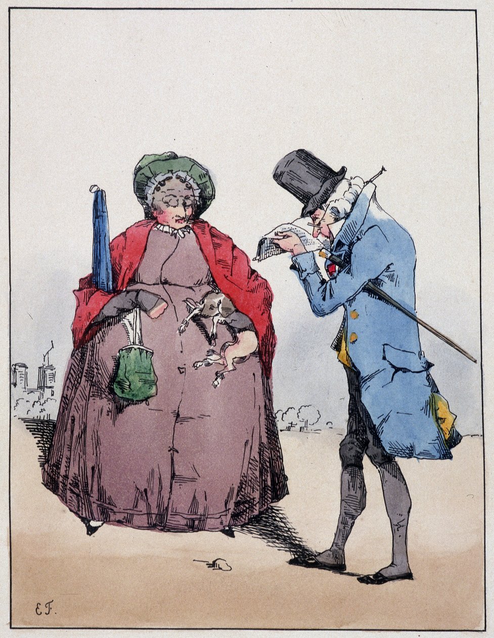 Couple de bourgeois, Jardin du Luxembourg - teoksessa "" Souvenirs d