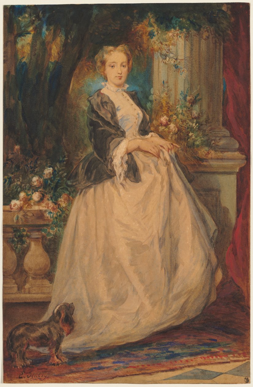 Madame Thomasin muotokuva, syntyperäinen Camille Boucher. tekijältä Eugene Isabey