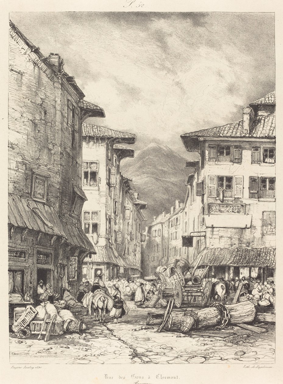 Rue des Gras Clermontissa tekijältä Eugene Isabey