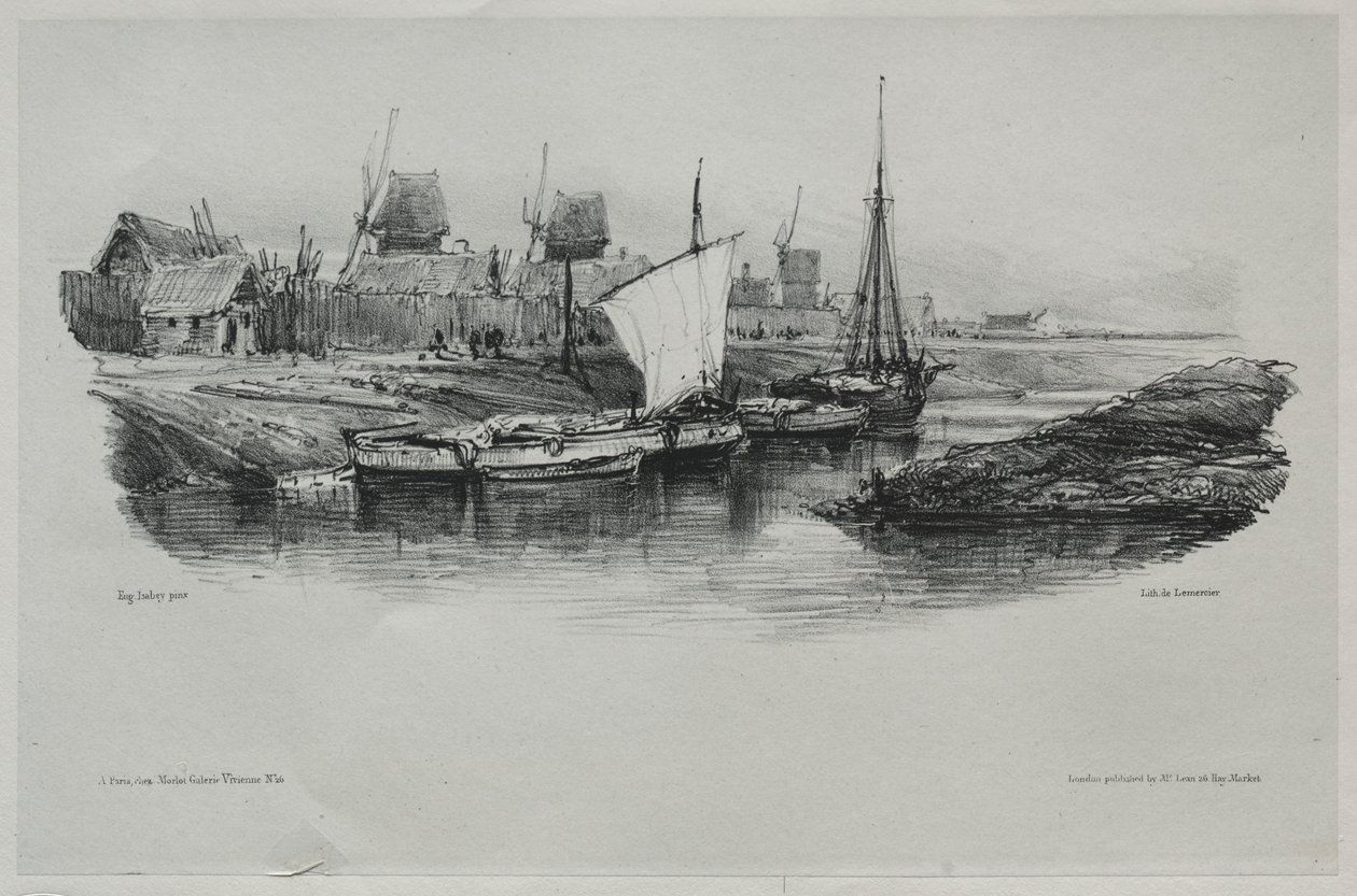 Matkamuistoja: Canal Bank, 1832. tekijältä Eugene Isabey