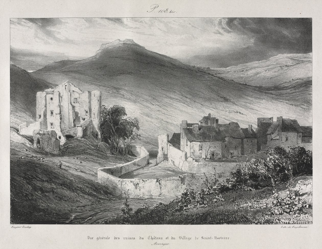 Kuvankauniita ja romanttisia matkoja muinaisessa Ranskassa, Auvergnessa..., 1831. tekijältä Eugene Isabey