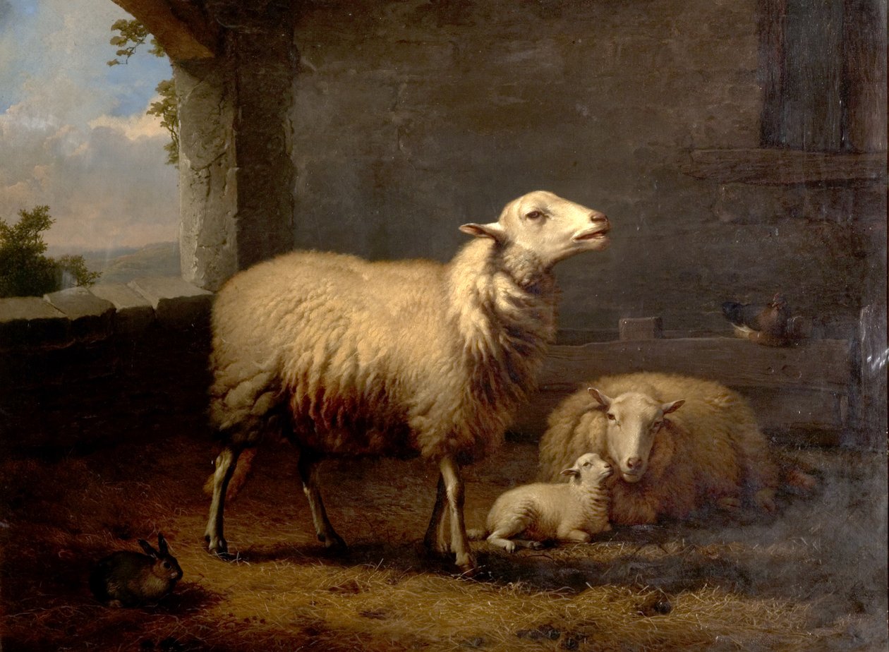 Lammas, 1876 tekijältä Eugene Joseph Verboeckhoven