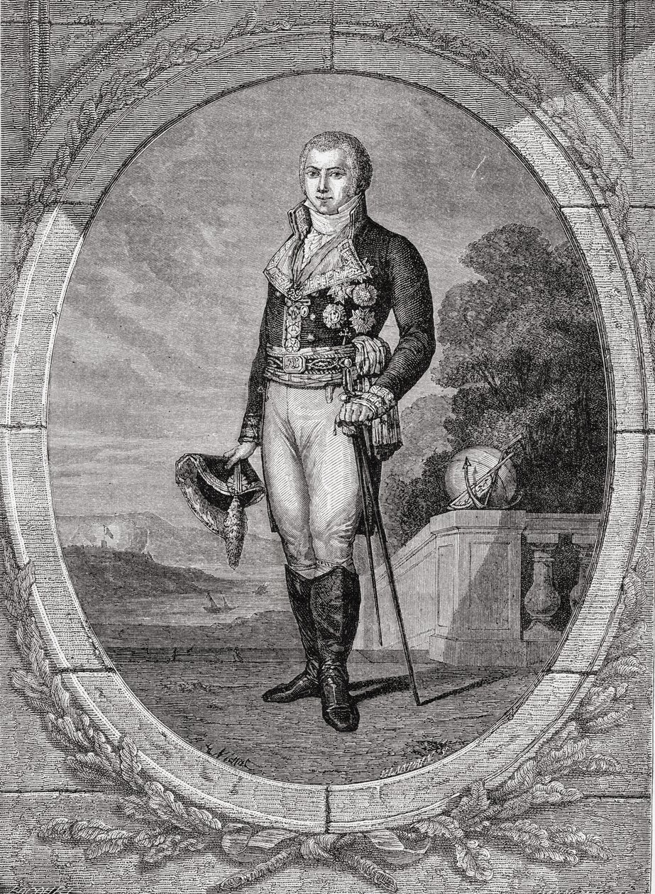 Manuel Godoy y Alvarez de Faria, kaivertanut Blanpain, Louis Blancin (1811-82) teoksesta "Histoire de la Revolution Francaise" tekijältä Eugene Joseph Viollat