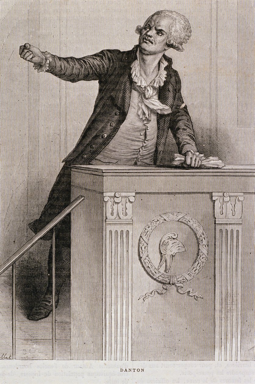 Georges Jacques Dantonin (1759-94) muotokuva (kaiverrus) tekijältä Eugene Joseph Viollat