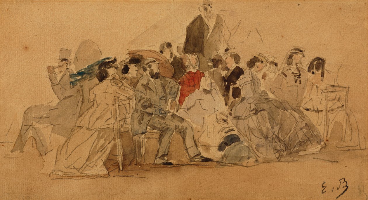 Iltapäivä rannalla, noin 1865 tekijältä Eugene Louis Boudin