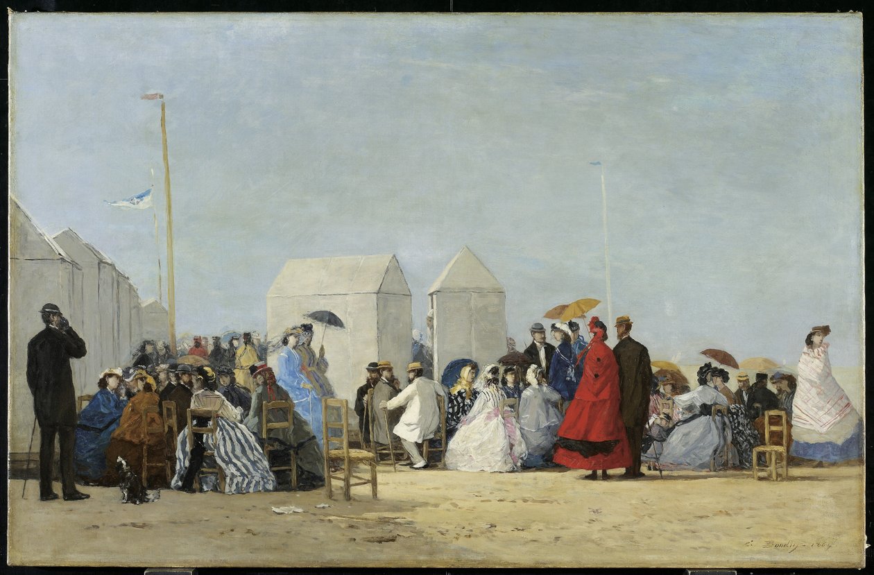 Ranta lähellä Trouvilleä, 1864 tekijältä Eugene Louis Boudin