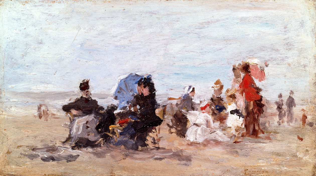 Ranta lähellä Deauvilleä, noin 1874 tekijältä Eugene Louis Boudin