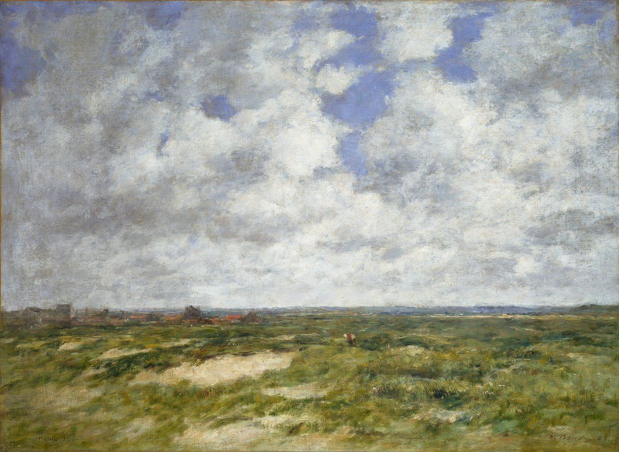 Berck, pilvinen maisema, 1882 tekijältä Eugene Louis Boudin
