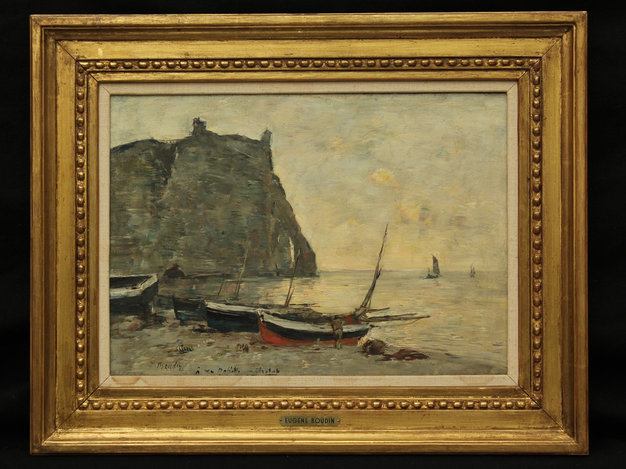 Veneitä Etretatissa, noin 1860 tekijältä Eugene Louis Boudin