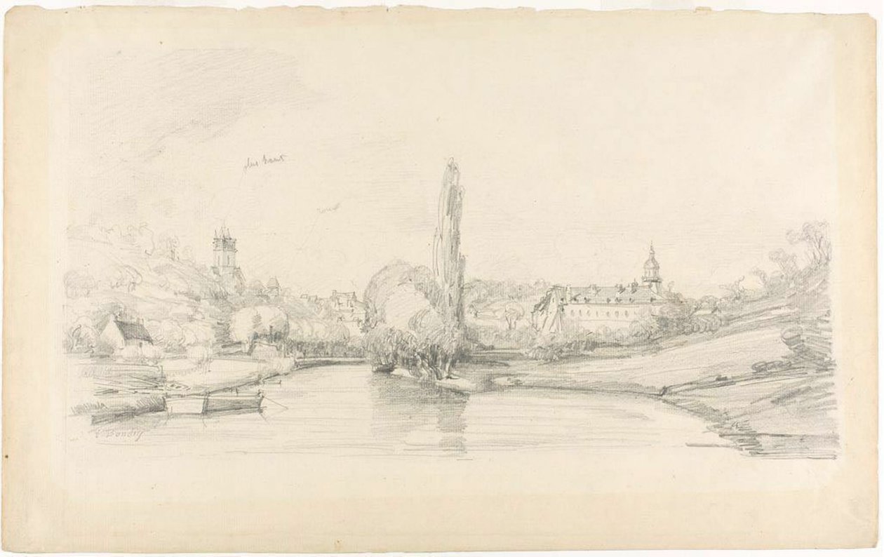 Canal Scene lähellä Brysseliä tekijältä Eugene Louis Boudin