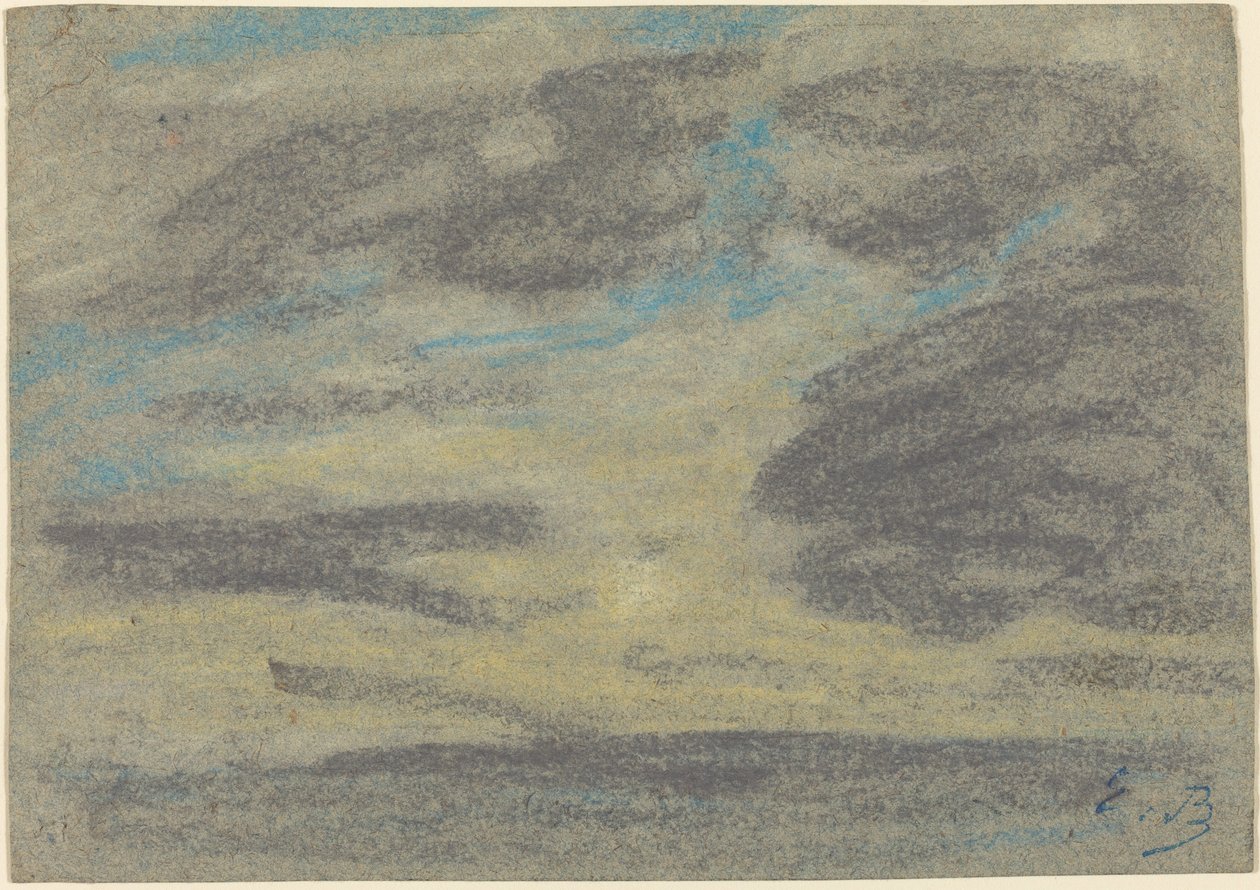 Pilviä meren yllä, 18601865. tekijältä Eugene Louis Boudin