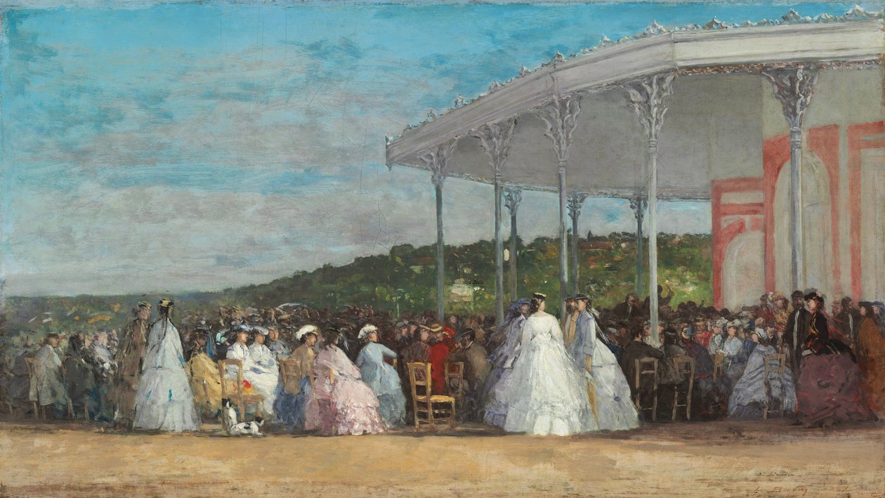 Konsertti Deauvillen kasinolla, 1865. tekijältä Eugene Louis Boudin
