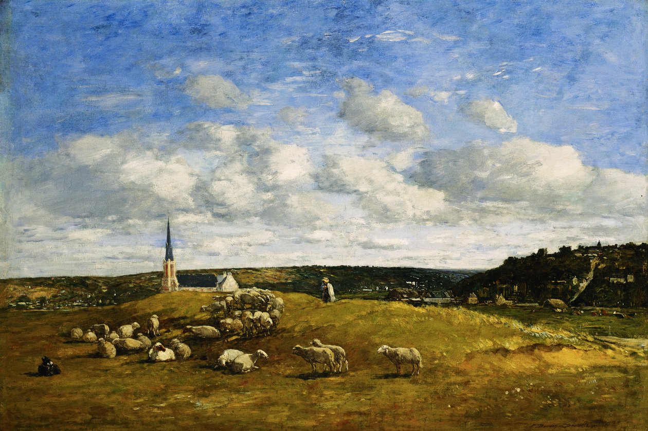 Deauville, 1870-1874 tekijältä Eugene Louis Boudin