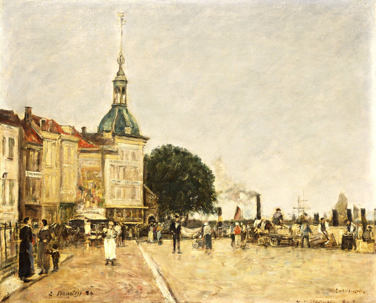 Dordrecht, La Ville, 1884 tekijältä Eugene Louis Boudin