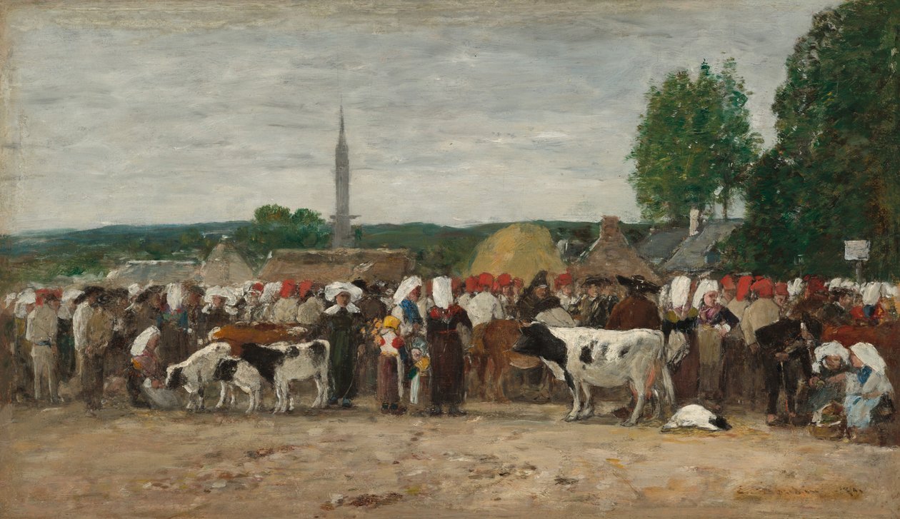 Bretagnen messut 1874. tekijältä Eugene Louis Boudin