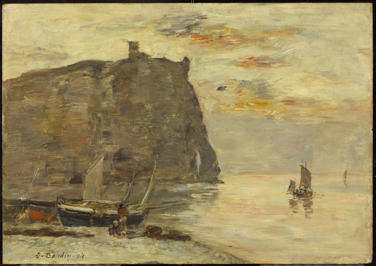 Kalliot Etrétatissa, 1894 tekijältä Eugene Louis Boudin