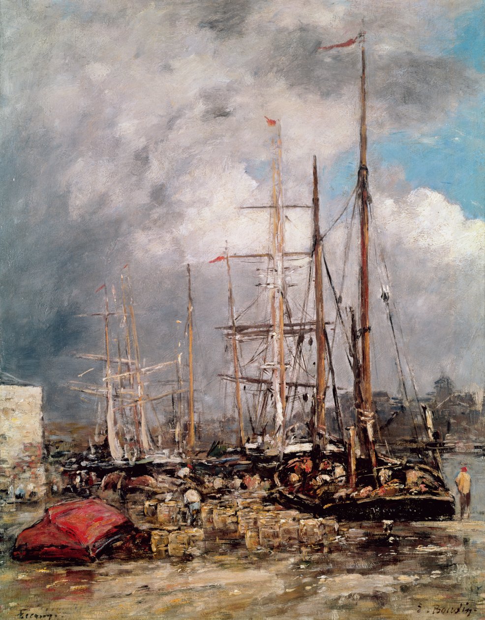 Fecamp, Herring Fishers, 1892-94 tekijältä Eugene Louis Boudin