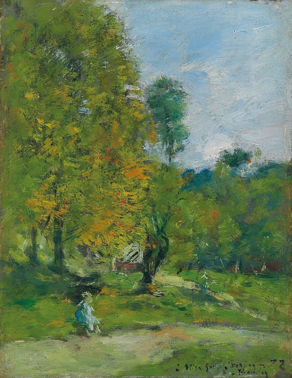 Puutarha Fervaquesissa, 1872 tekijältä Eugene Louis Boudin