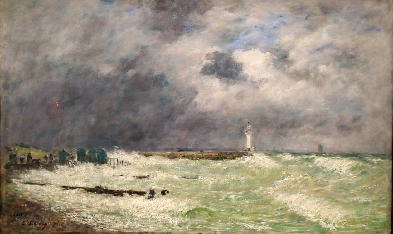 Tuulenpuuska Frascatissa, Le Havressa tekijältä Eugene Louis Boudin