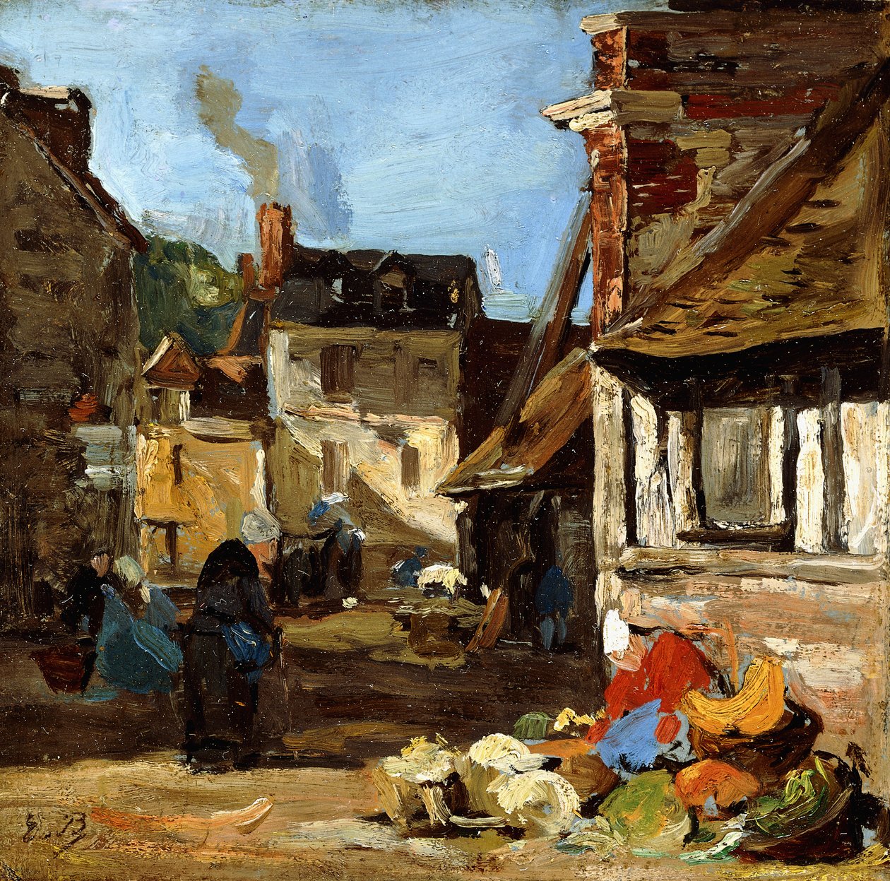 Honfleur, Saint-Catherinen tori, 1867-1870 tekijältä Eugene Louis Boudin