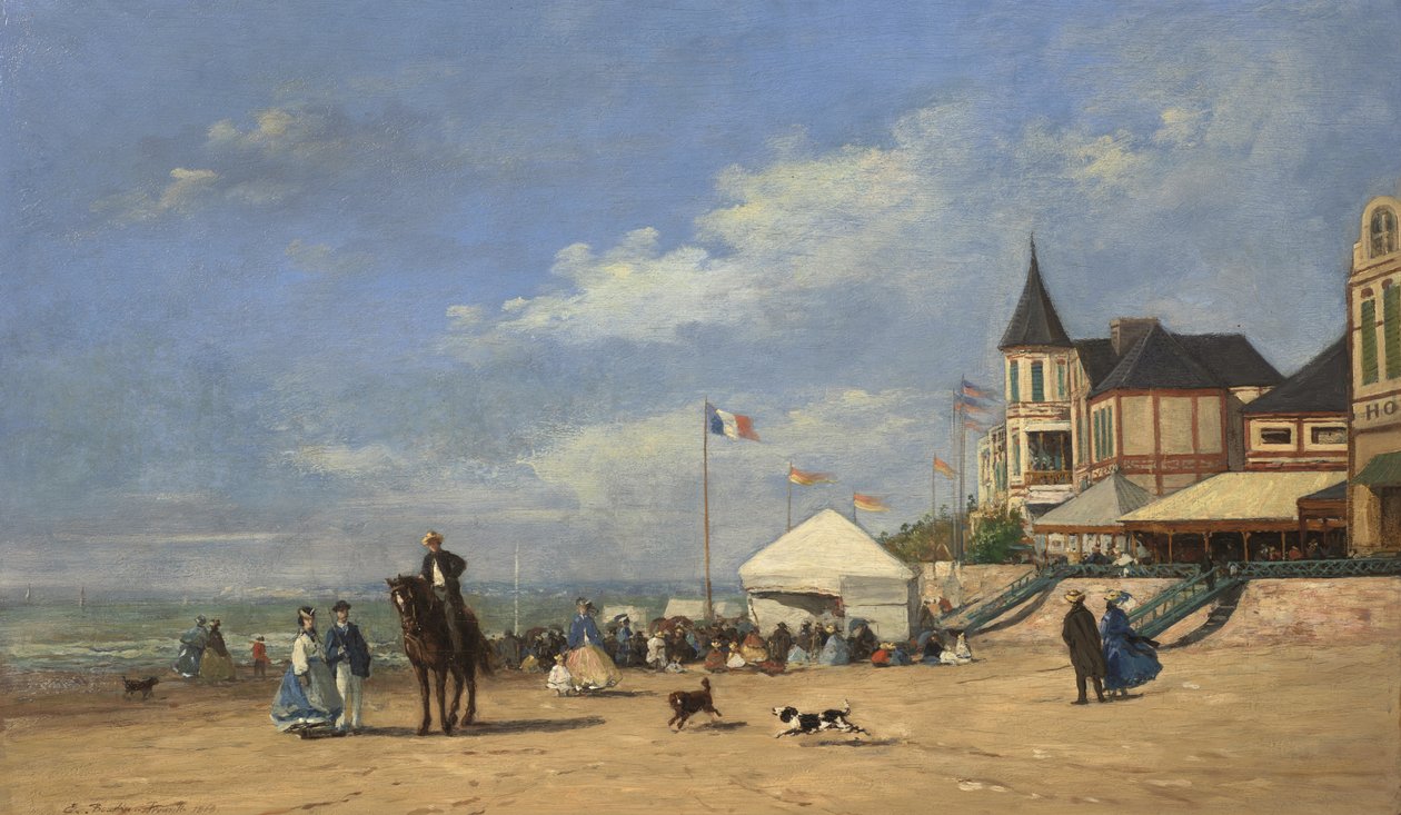 Trouvillen ranta tekijältä Eugene Louis Boudin