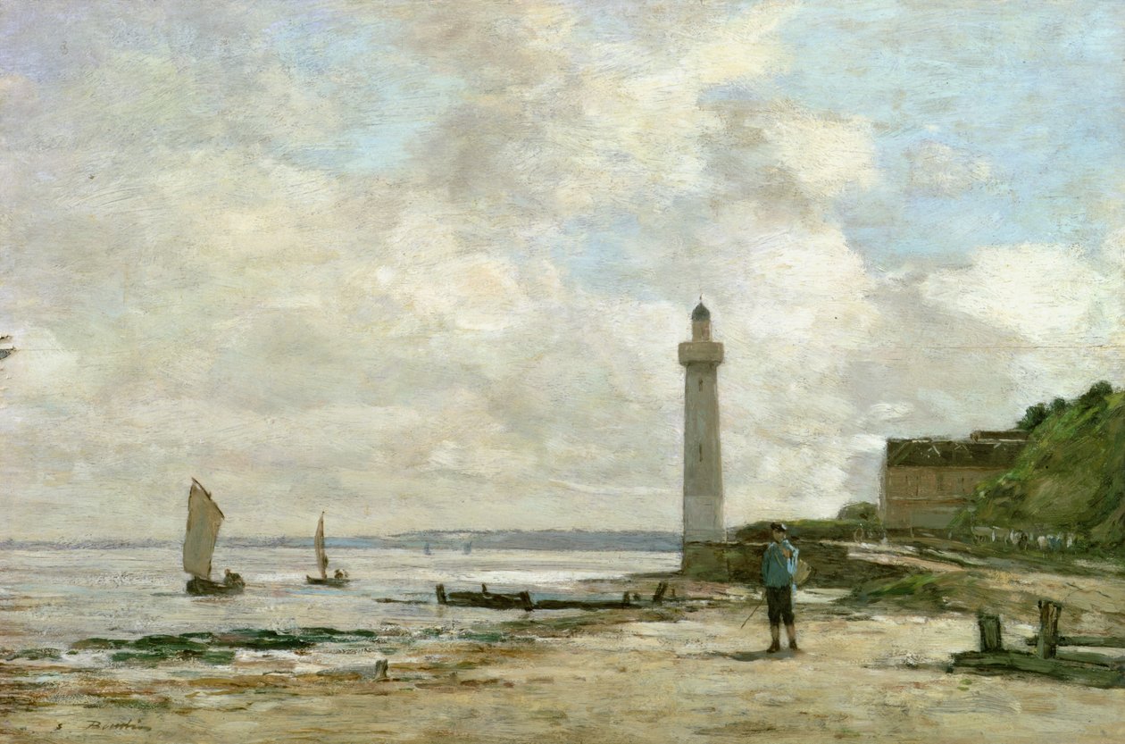 Majakka Honfleurissa, 1864-66 tekijältä Eugene Louis Boudin