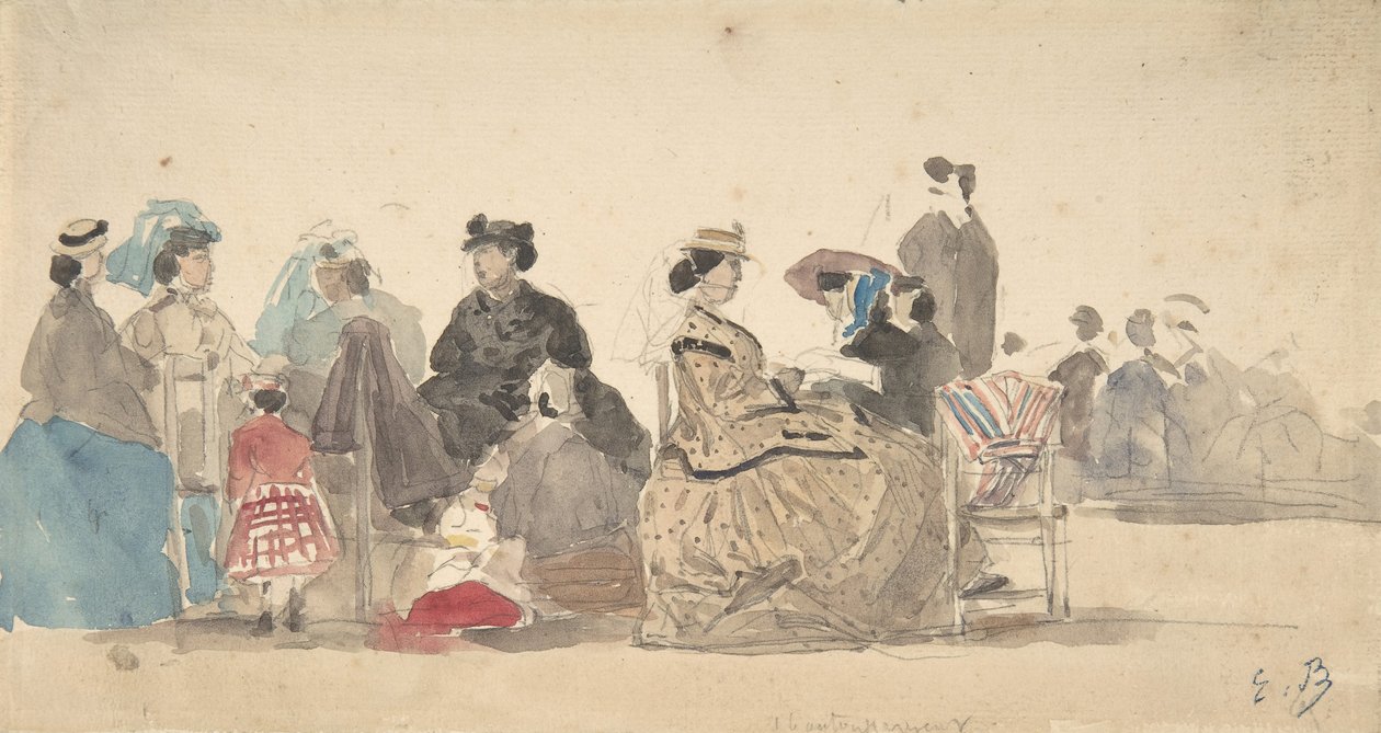 Rannalla, 1865. tekijältä Eugene Louis Boudin