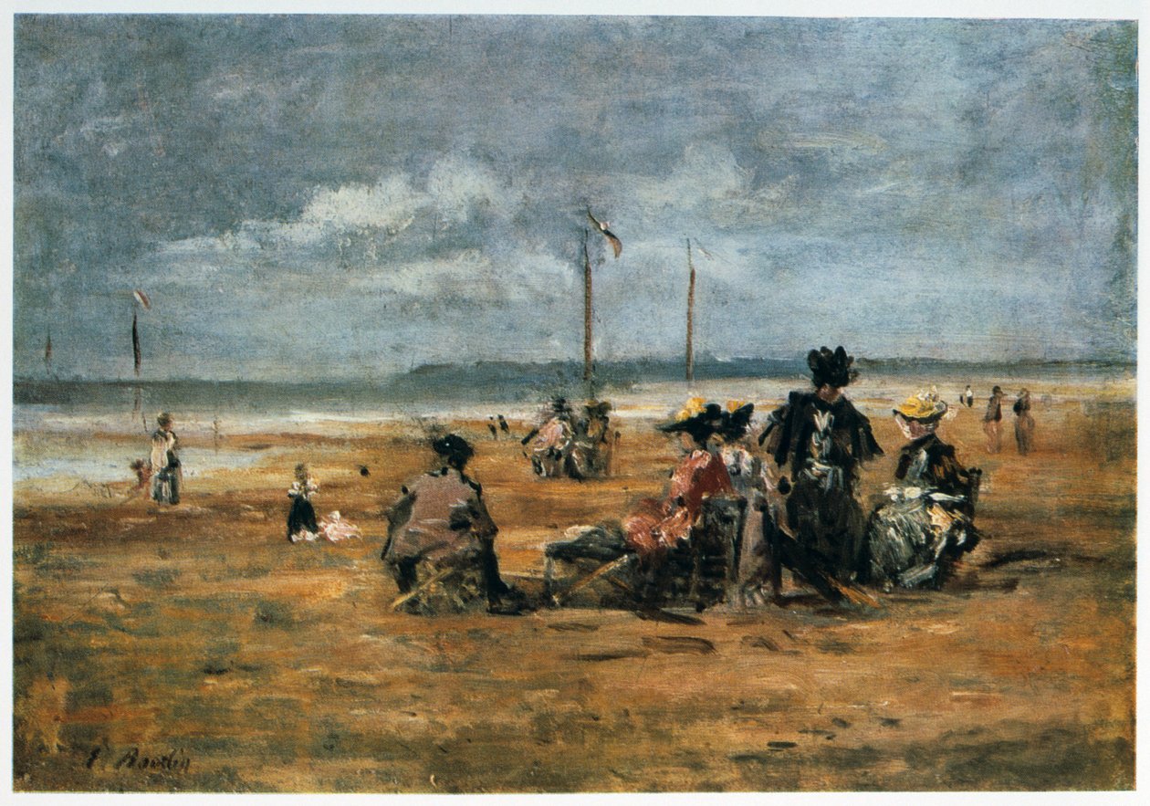 Rannalla, 1880 tekijältä Eugene Louis Boudin
