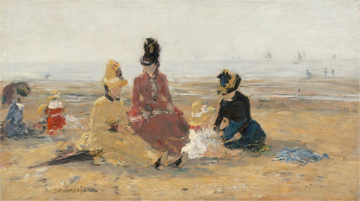 Rannalla, Trouville, 1887. tekijältä Eugene Louis Boudin