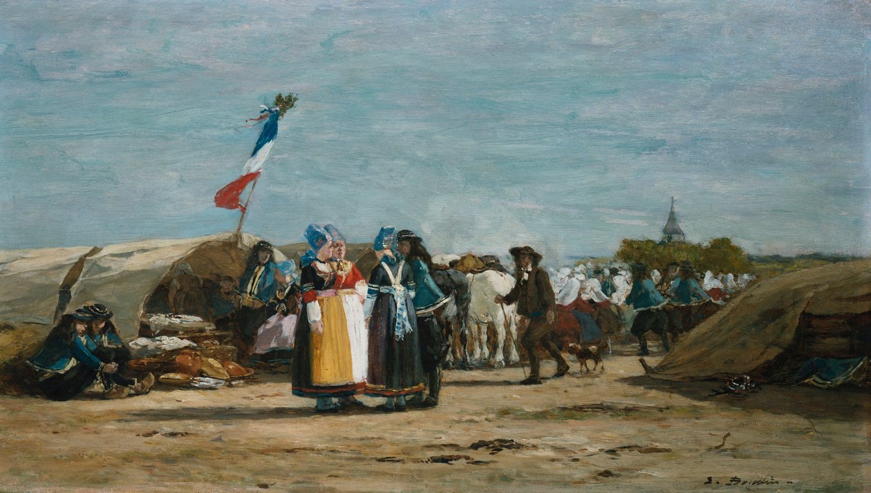 Pyhiinvaellus Finisteressä, Bretagnen tekijältä Eugene Louis Boudin