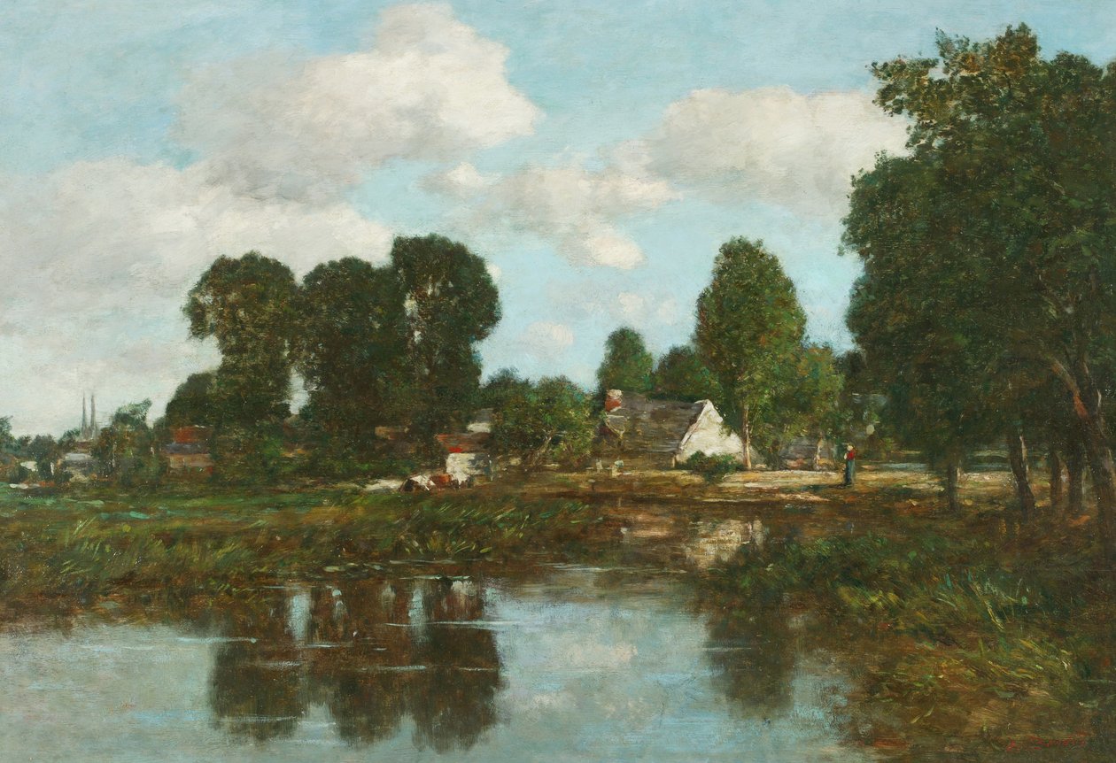 Quimper-paine (öljy paneelissa) tekijältä Eugene Louis Boudin