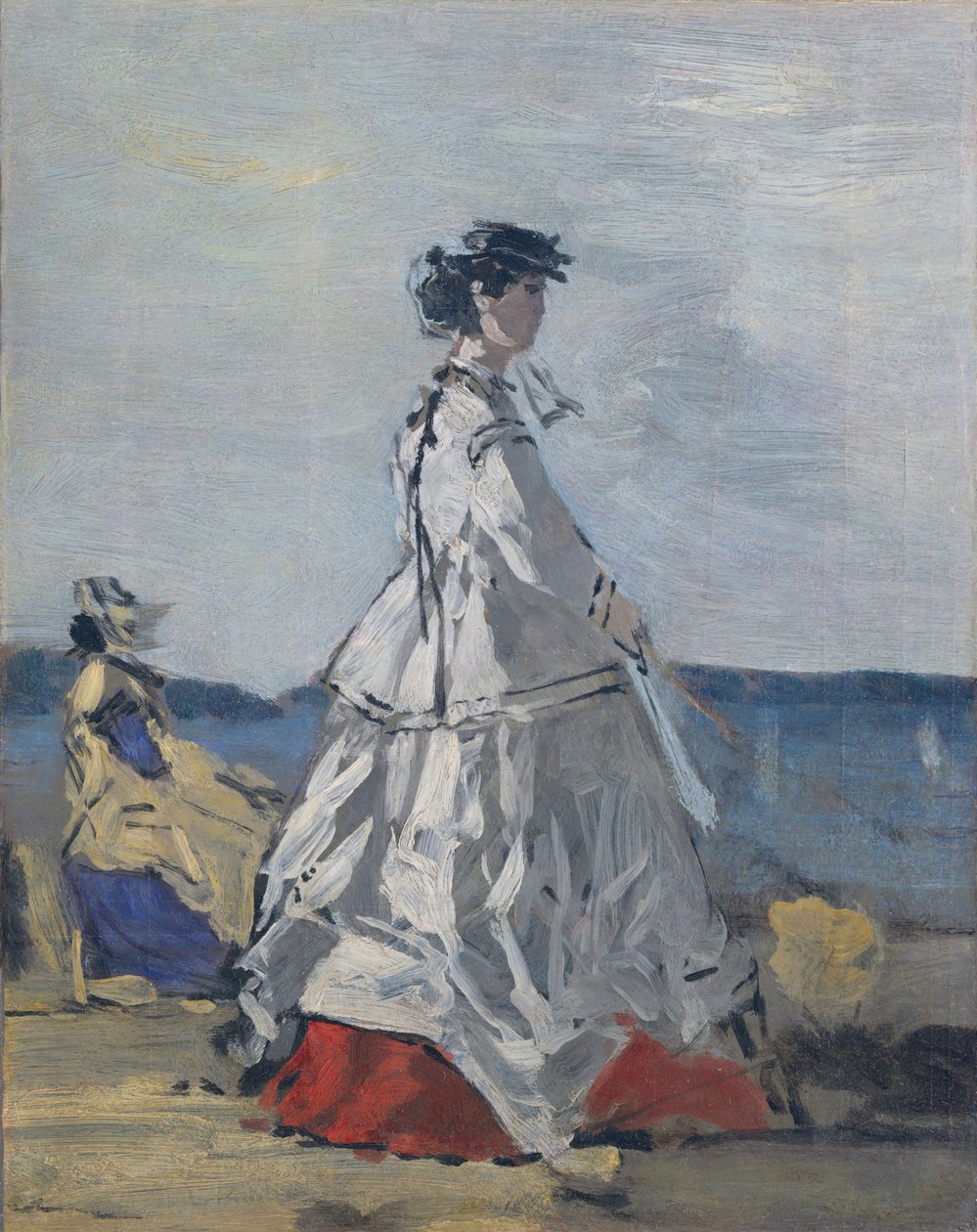 Prinsessa Pauline Metternich 1836-1921 rannalla, n. 1865-67. tekijältä Eugene Louis Boudin