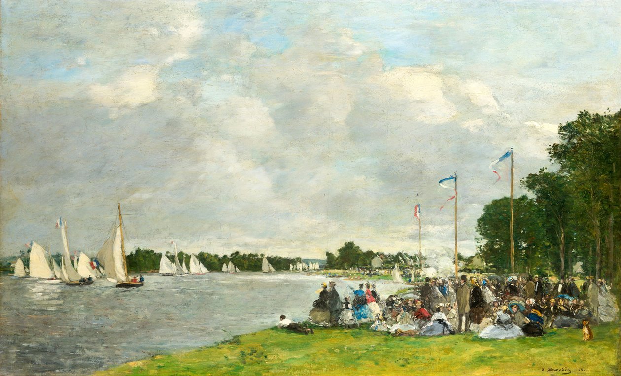 Regatta Argenteuilissa 1866. tekijältä Eugene Louis Boudin