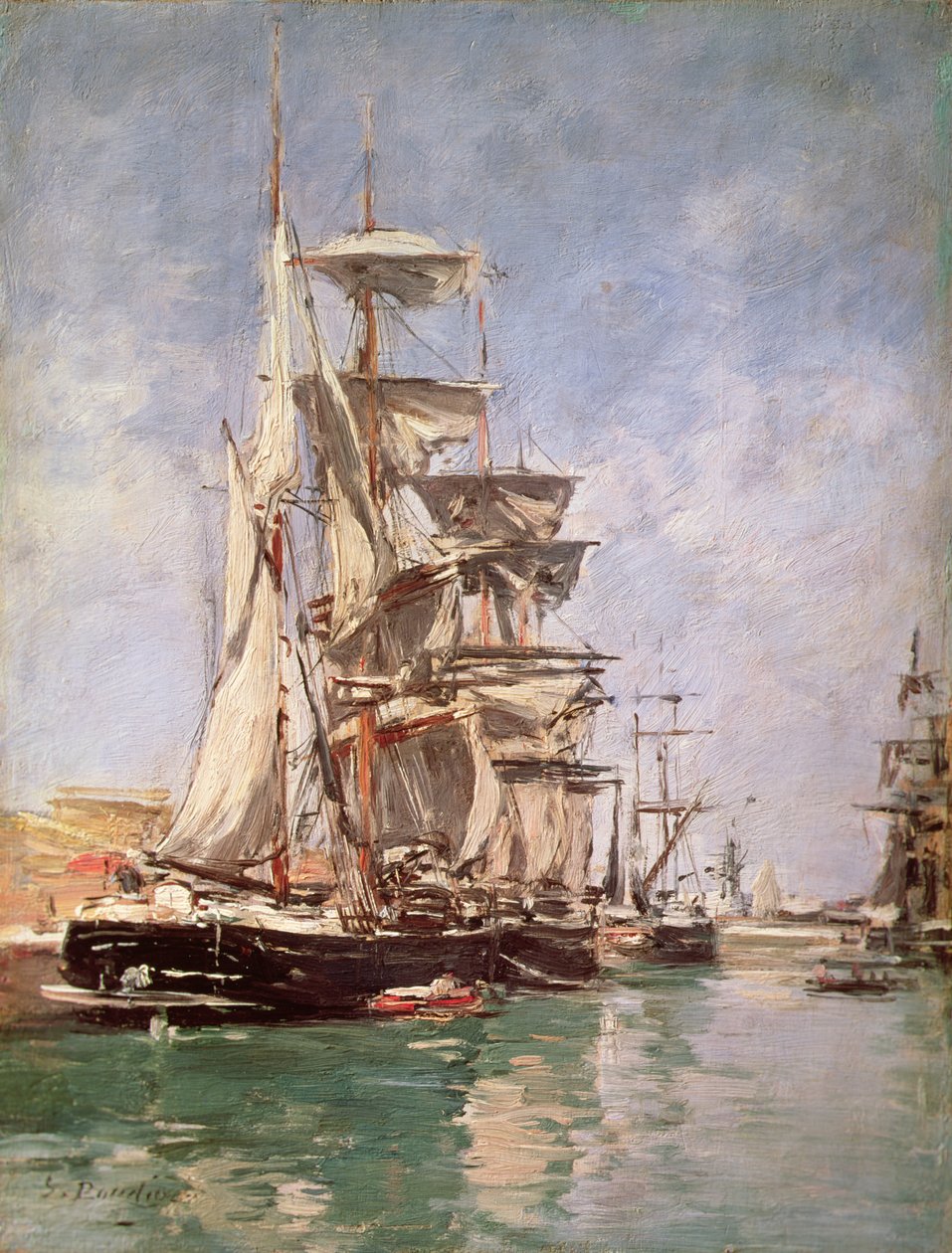 Purjeveneet (öljy kankaalle) tekijältä Eugene Louis Boudin