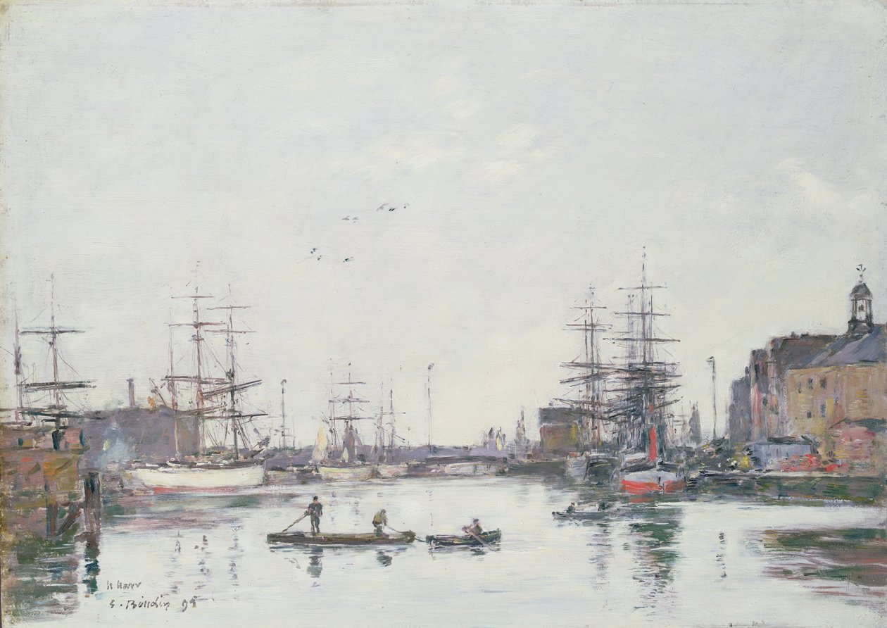 Barren allas, Le Havre, 1895 tekijältä Eugene Louis Boudin