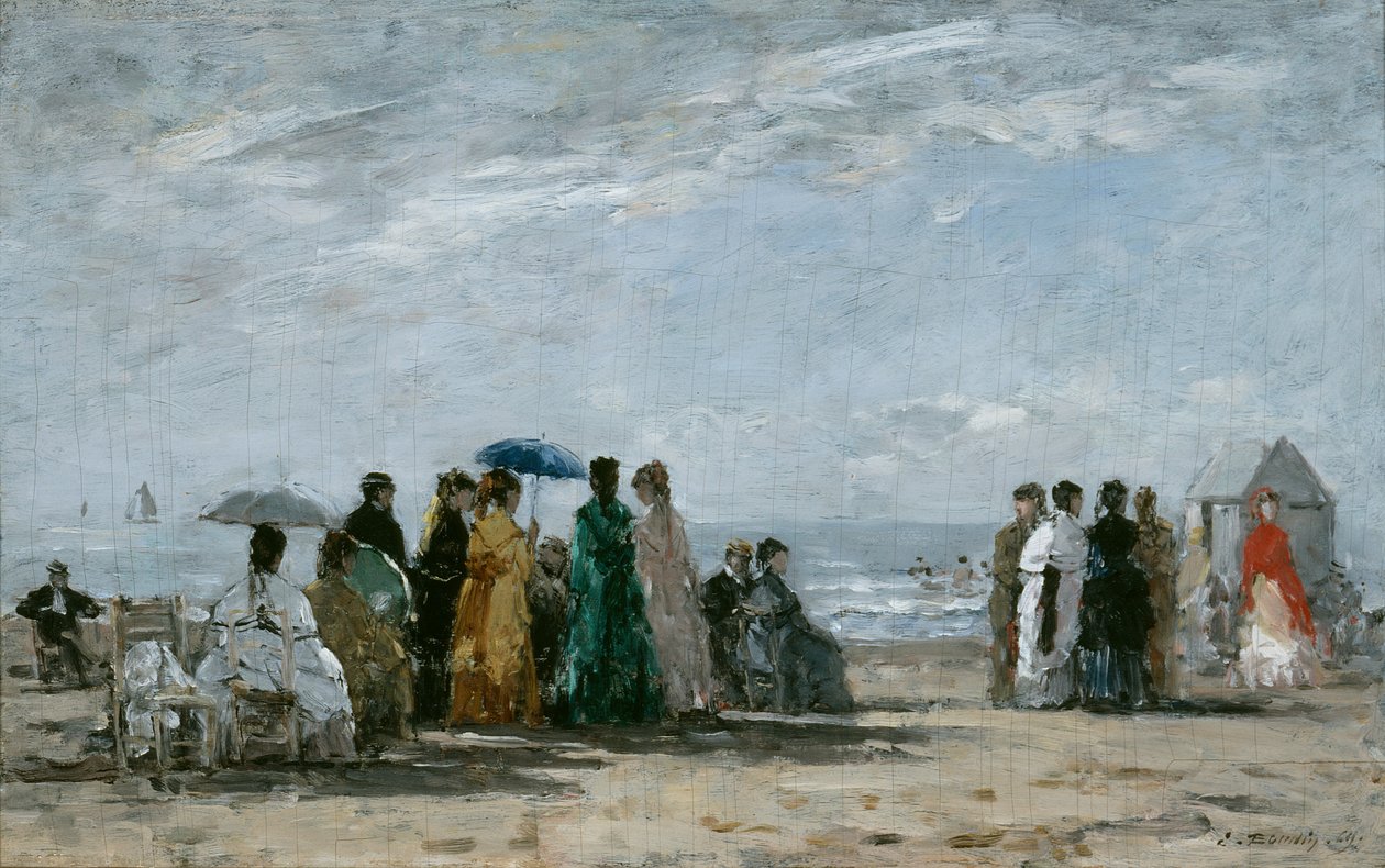 Trouvillen ranta tekijältä Eugene Louis Boudin