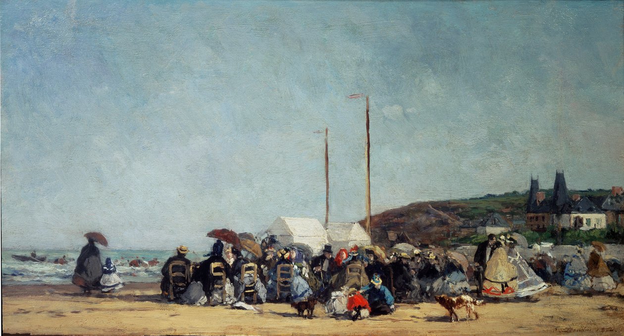 Trouvillen ranta tekijältä Eugene Louis Boudin
