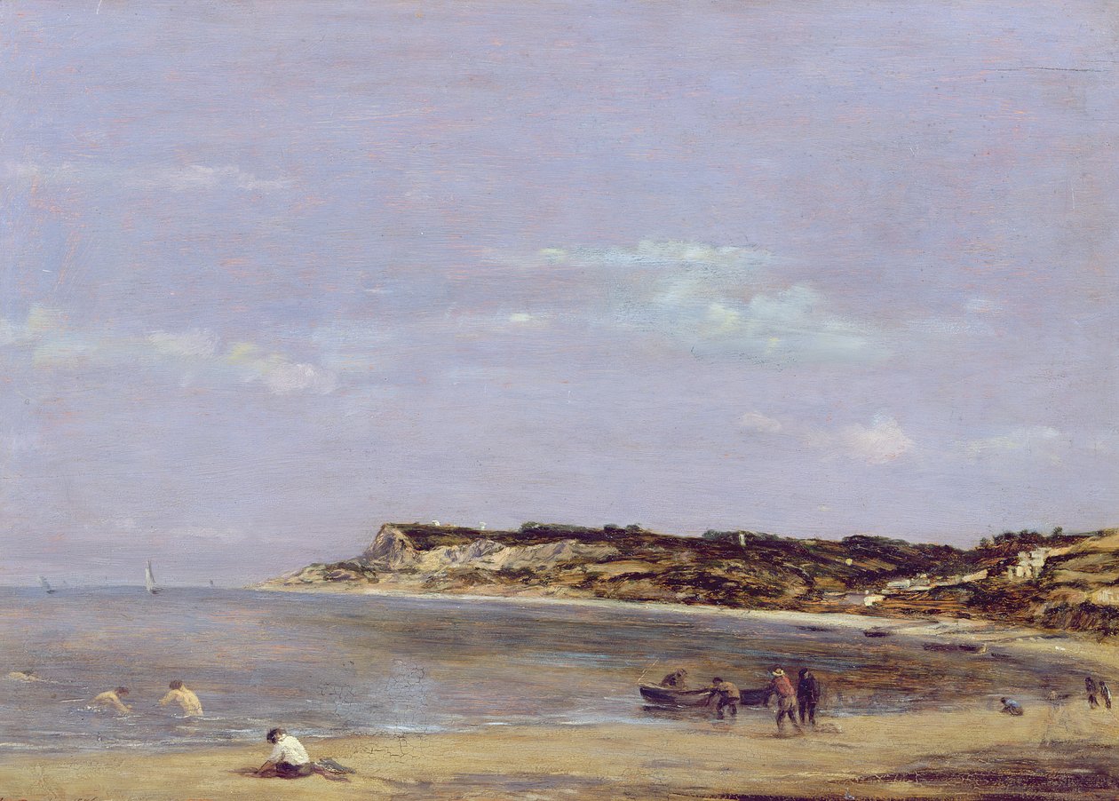 La Heven rannikko, 1856 tekijältä Eugene Louis Boudin