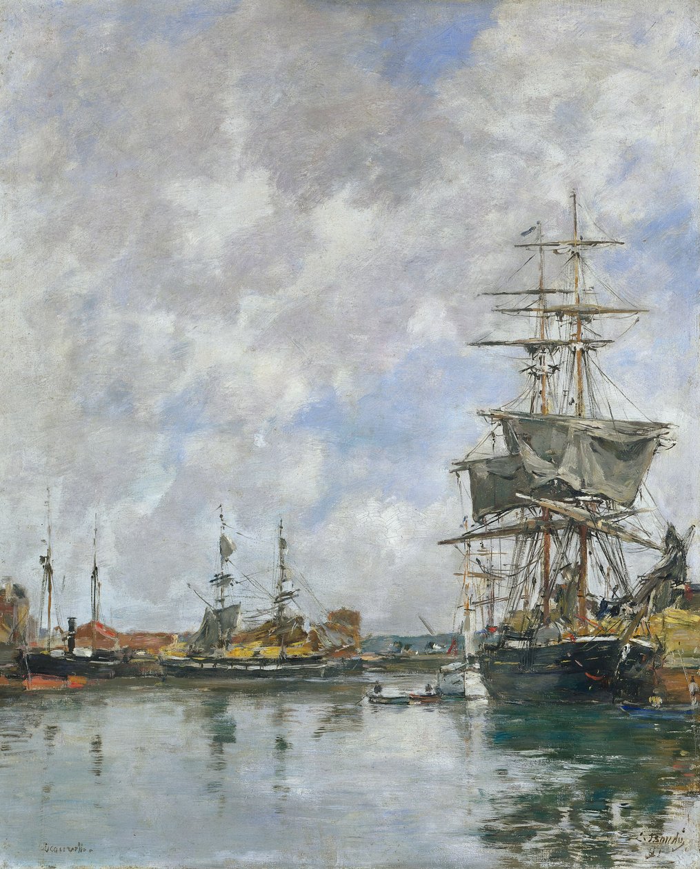 Deauvillen telakka, 1891 tekijältä Eugene Louis Boudin