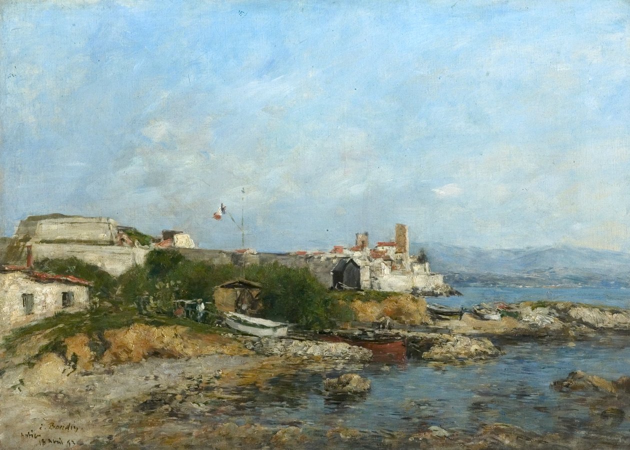 Linnoitukset Antibesissa, Ranskassa, 1893 tekijältä Eugene Louis Boudin