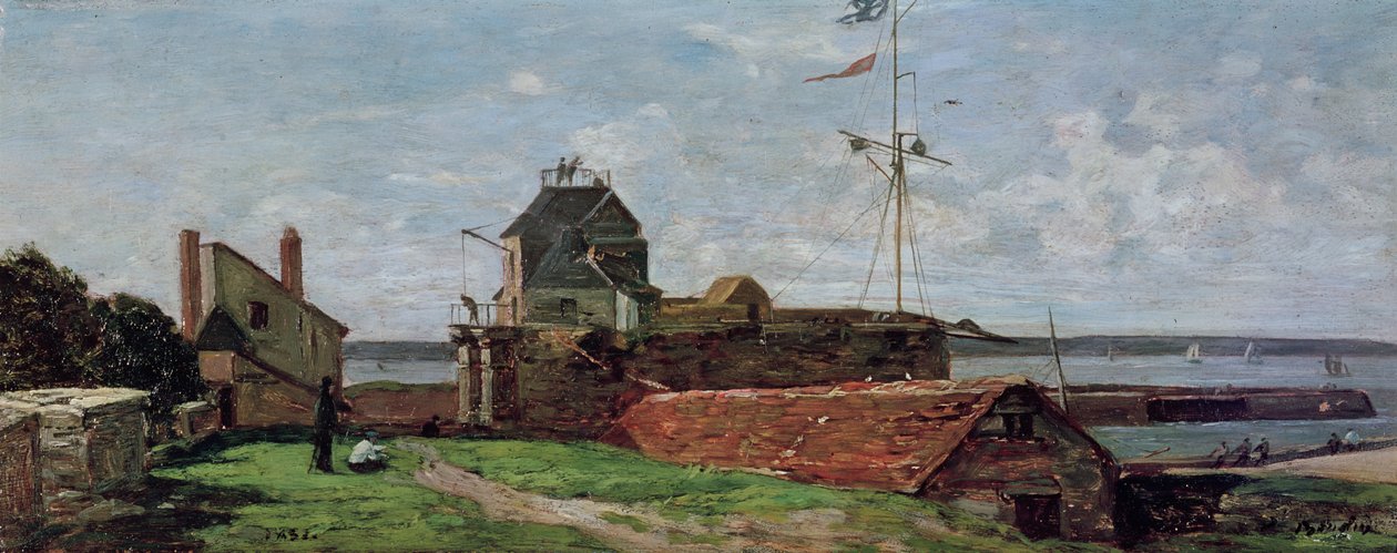 Francois Ier Tower Le Havressa, 1852 tekijältä Eugene Louis Boudin