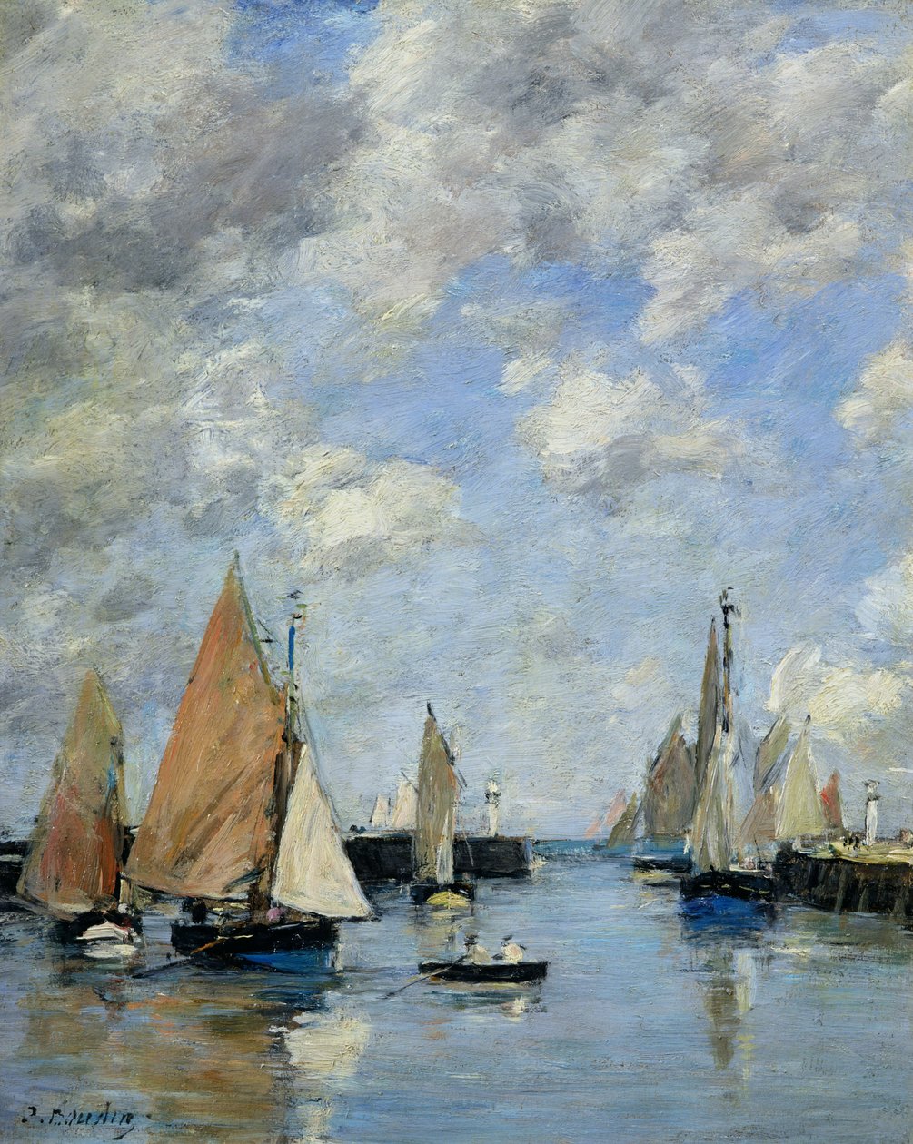 Trouvillen nousuveden laituri tekijältä Eugene Louis Boudin