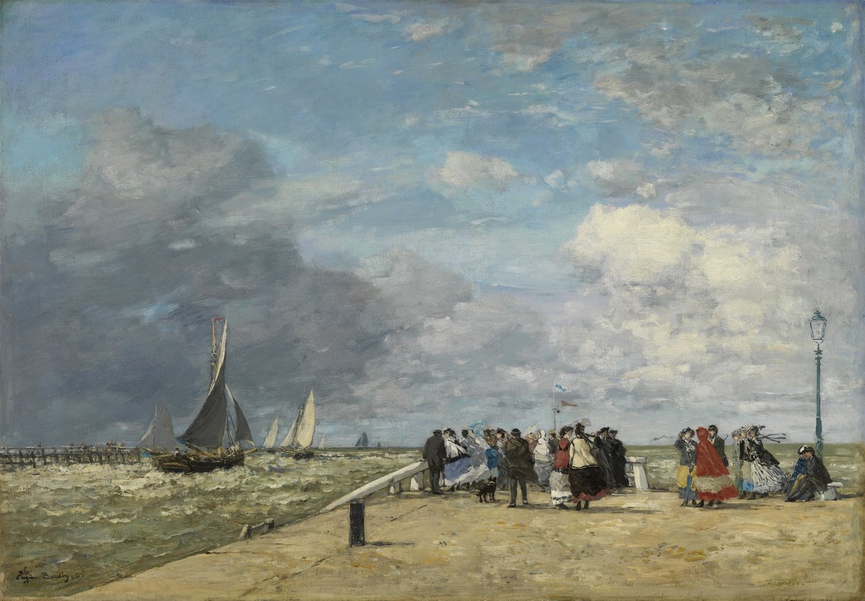 Trouvillen laituri tekijältä Eugene Louis Boudin