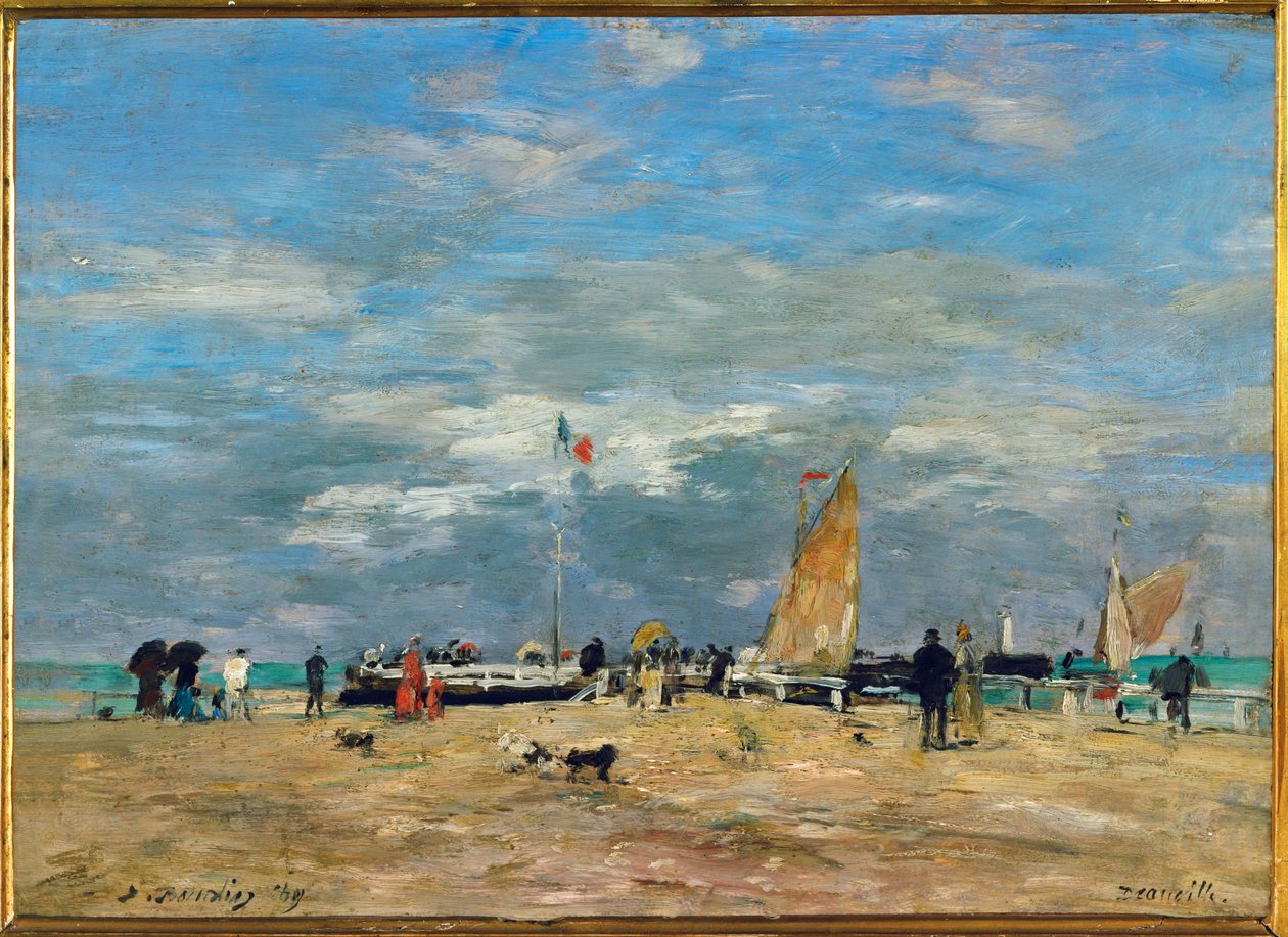 Deauvillen laituri tekijältä Eugene Louis Boudin