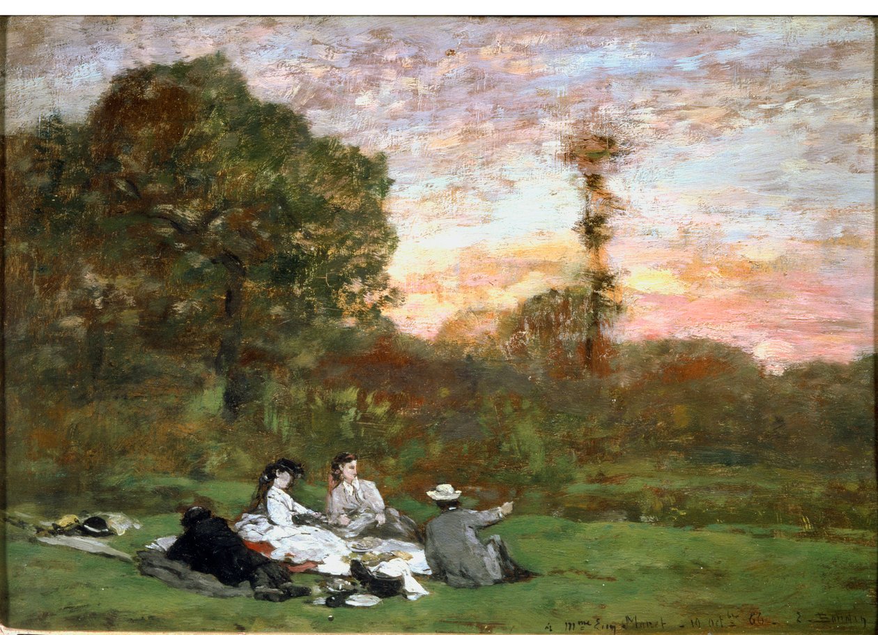Lounas nurmikolla tekijältä Eugene Louis Boudin