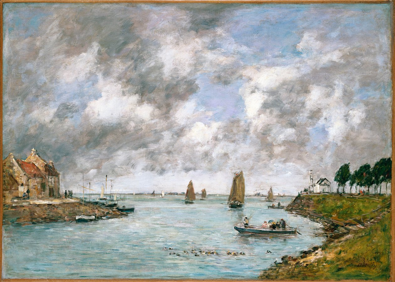 Somme-joen suu, St. Valery-sur-Somme, 1891 tekijältä Eugene Louis Boudin