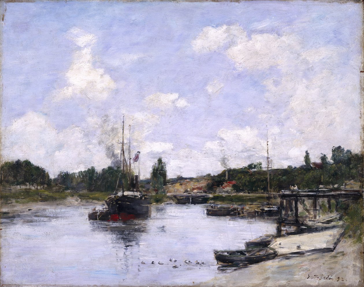 Satama, Saint-Valéry-sur-Somme, 1892 tekijältä Eugene Louis Boudin